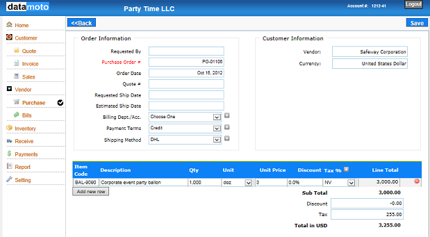 purchase order manager