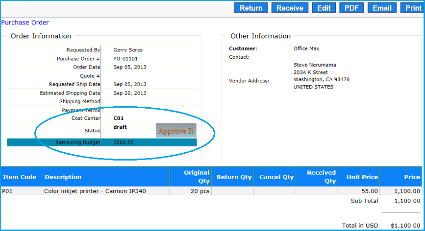 Key Features of Purchase Order Management