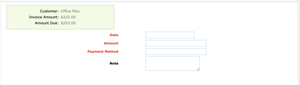 record bill payment