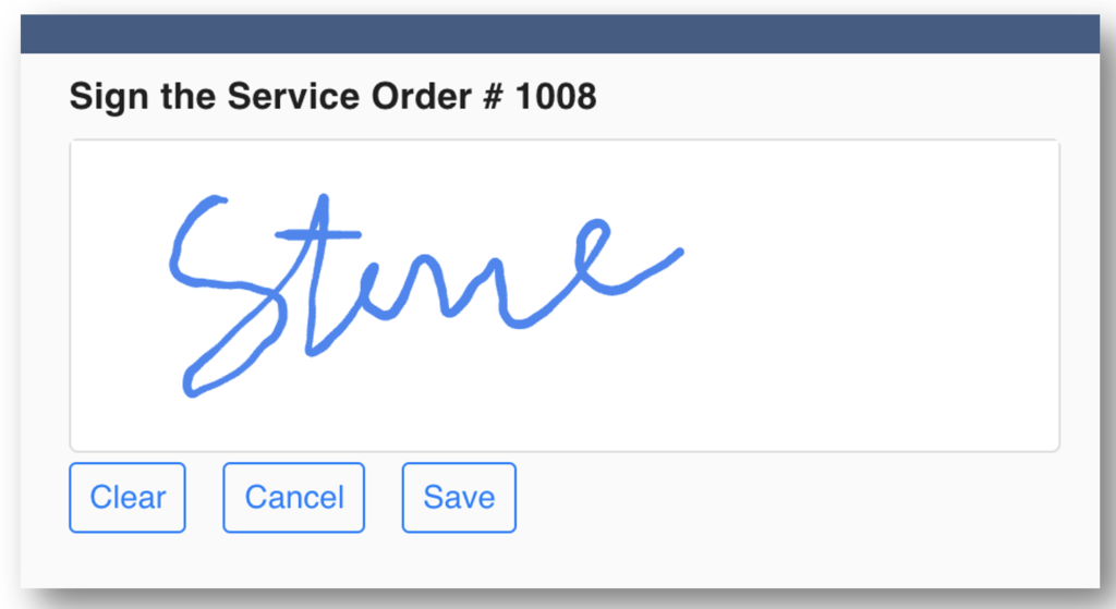 work order signature
