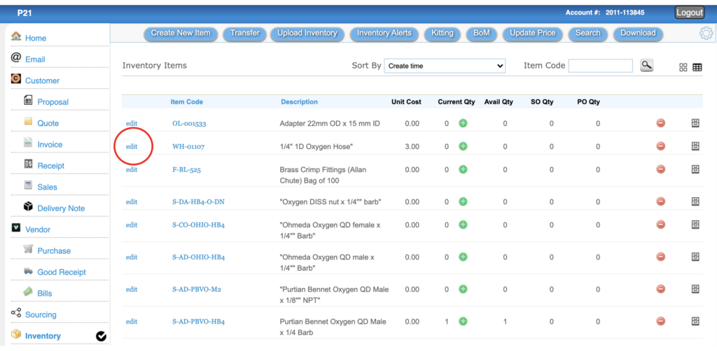 create purchase order from vendor catalog